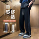 Foss Phil直筒褲子男士春夏季寬松潮流運(yùn)動(dòng)美式高街闊腿衛(wèi)男褲K510黑色L