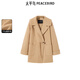 太平鳥(niǎo)2024年冬季中式翻領(lǐng)大衣 駝色 XS