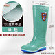 回力（Warrior）雨鞋女式戶外防水防滑膠鞋工作鞋高筒雨靴水鞋套鞋女鞋 HXL703 綠色高筒 40