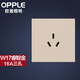 歐普（OPPLE）開關(guān)插座一開五孔5孔面板多孔USB86型暗裝墻壁無框大板W17金Z 16A三孔