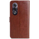 阿峻科科oppoa3x手機(jī)殼翻蓋式皮套PKD130保護(hù)套OPPO A3x外殼0pp0a三叉全包防摔防爆軟邊錢包插卡磁扣男女款 棕色@皮套+全屏鋼化膜+掛繩 OPPO A3x