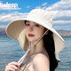 JEEP吉普大帽檐防曬帽女2025新款遮臉披肩夏太陽(yáng)騎車遮陽(yáng)帽子海邊 香檳米 無(wú)規(guī)格