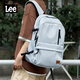Lee雙肩包男大容量通勤背包女高中學(xué)生書(shū)包電腦包休閑短途旅行包初中 淺藍色（可放15寸電腦）
