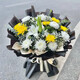 花與千尋鮮花速遞清明節(jié)菊花喪禮鮮花祭奠祭祀追悼全國(guó)同城配送花店送花 【悼念】11朵黃白菊花束+3朵百合