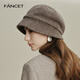 凡飾（FANCET）羊毛漁夫帽女秋冬優(yōu)雅貝雷帽顯臉小保暖圓頂盆帽中秋節禮物送長(cháng)輩