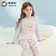 英博倫2025新款春夏薄款女童睡衣春夏純棉小女孩空調服兒童夏季家居服 20736 粉紫 160