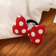 Beautiful princessins網(wǎng)紅可愛(ài)蝴蝶結發(fā)圈發(fā)夾子韓國紅色波點(diǎn)領(lǐng)結扎丸子頭繩女發(fā)飾 2#紅色蝴蝶結發(fā)圈