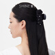 SHINE萱子飾品抓夾發(fā)夾女后腦勺優(yōu)雅成熟珍珠布藝發(fā)卡七夕禮物 黑色+白色 1個(gè)