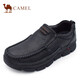 駱駝（CAMEL）男鞋經(jīng)典春秋款軟皮軟底舒適頭層牛皮厚底防滑耐磨日常戶(hù)外休閑鞋 黑色 41