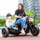 貝德龍兒童摩托車(chē)三輪八嘎摩托電動(dòng)車(chē)電動(dòng)可坐雙人挎斗摩托男女摩托電車(chē) 黑色12v9A手擰+軟座+ 軟輪+腳剎