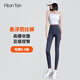 FitonTon鯊魚(yú)褲女外穿春秋5D蜜桃臀懸浮褲打底褲收腹女瑜伽芭比褲 深灰 M