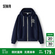 森馬（Semir）[商場同款]外套女連帽刺繡學(xué)院風(fēng)2025春寬松質(zhì)感夾克101125108002