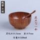 貝多嘉竹碗竹木碗兒童飯碗日式竹碗寶寶家用飯碗復古餐具無(wú)漆小飯碗 酸棗木木紋碗小號+木勺一個(gè)