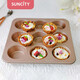 陽(yáng)晨9連不粘圓形麥芬蛋糕模具甜甜圈烘焙模具面包烤盤(pán)家用烤箱 9連麥芬杯金色