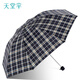 天堂傘加大雨傘大號折疊傘經(jīng)典格子雨傘加固防風(fēng)十骨晴雨傘男女學(xué)生雨傘 升級10骨隱格雙人款【黑格紋】