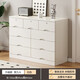 魯菏鑫森斗柜 實(shí)木五斗柜簡(jiǎn)約實(shí)木儲物柜臥室抽屜柜客廳收納柜子 白色寬九斗【升級帶鎖款】