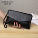 高巴度（GORBADO）包包女2026新款時(shí)尚女士手拿包真皮休閑單肩包斜挎包牛皮手抓包潮 黑色