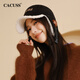 CACUSS帽子冬季女加絨保暖雷鋒帽防風(fēng)防寒騎行護耳帽東北毛絨戶(hù)外帽黑色