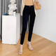 HAAPES修身顯瘦彈力小腳九分褲西褲鉛筆褲女褲2025春秋.同款女褲 黑色小腳褲 M