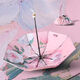 美克杰【雙層】雙面雙花晴雨兩用傘太陽傘女生高顏值雨傘 粉芍藥-雙面雙花三折黑桿