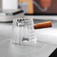 Bincoo玻璃小奶盅帶刻度量杯意式濃縮咖啡萃取杯木柄小奶罐盎司杯