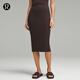 lululemon丨Nulu? 女士高腰修身半身裙 LW8AH0S 濃縮咖啡色 XS /4
