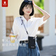 MYD手機包斜挎女新款登機證件包旅游出國旅行隨身掛脖護照包斜挎包男 黑莓（手機編織繩+包） 小包