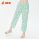 銅牛居家女睡褲春夏家居長(cháng)褲 田園碎花-白-綠 170/95 