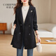 可蓓兒小香風(fēng)毛呢外套女秋冬新款高級感小個(gè)子減齡洋氣大衣中長(cháng)款 2XL