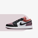 NIKE耐克Air Jordan 1 Low GS AJ1白褐紫 大童/女款低幫輕便休閑板鞋 FB9908-102 38