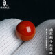 綠儂珠寶 涼山南紅瑪瑙圓珠柿子紅散珠菩提手串隔珠佛珠diy配珠 直徑約10mm/單顆【柿子紅】