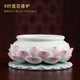 戴玉堂 陶瓷蓮花香爐插香爐 線(xiàn)香爐佛前供奉佛具用品家用室內熏香爐擺件 9吋蓮花香爐 D14-99D