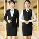訫噯逸衫酒店前臺服務(wù)員工作服客服接待售樓部正裝春秋長(cháng)袖套裙領(lǐng)班工裝 單件黑色西服 S （90斤內）