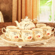 梵莎奇欧式茶具套装英式下午茶咖啡具陶瓷茶壶水壶茶杯八件套装小奢华 芙蓉茶具-(礼盒装) 8件