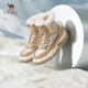 駱駝（CAMEL）加絨厚底雪地靴保暖工裝棉靴女靴 L24W275700 杏色 40