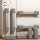HIHIDEFRIENDST型抽屜把手防撞角保護(hù)套衣柜家具櫥柜門(mén)防磕碰防劃手硅膠防護(hù)套 暮云灰（左+右）*8對(duì)