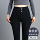戚朵（QiDuo）高腰小腳褲女魔術(shù)褲外穿小黑褲鉛筆褲外穿彈力冬季打底褲 3扣-長褲(春秋款) 2XL(建議125-140斤)