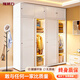 豫獅力金屬推拉門(mén)衣柜家用臥室鐵藝兒童掛衣柜法式鋼制衣柜小戶(hù)型衣櫥柜 1500寬推拉門(mén)加頂柜 (上門(mén)安裝)