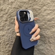 康思琦新款小眾鏡頭翻蓋支架適用蘋(píng)果16promax手機殼iPhone15pro磨砂硅膠14/13防摔保護套高級感超薄磁吸 【藍色】閃電磁吸+鏡框支架 iPhone 16 Pro
