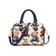 小熊依戀女包布藝織花通勤波士頓手提包時(shí)尚單肩斜跨包女小包包情人節禮物