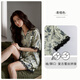 JTTCAC真絲睡衣女夏季薄款高級感寬松短袖短褲兩件套桑蠶絲家居服可外穿 A824847青梧色 M碼（體重90-110斤)