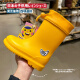 BananaRoom日本儿童雨鞋男童女童中大童宝宝幼儿园小孩学生雨靴水鞋套鞋防滑 向日葵黄 内长21cm