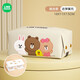 潮九玩五LINE FRIENDS車(chē)載紙巾盒創(chuàng  )意車(chē)內抽紙盒汽車(chē)收納紙巾包扶手紙抽盒 組合款【配彈簧托】自動(dòng)升降