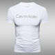 CEVTN KALRN JEANS CK男士短袖T恤夏季新款圓領(lǐng)修身莫代爾棉彈力透氣大碼半袖打底衫 CK69白色短袖 2XL（160-170斤)
