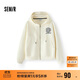 森馬（Semir）[商場(chǎng)同款]外套女連帽刺繡學(xué)院風(fēng)2025春寬松質(zhì)感夾克101125108002