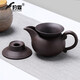 豹霖 陶瓷茶具公道杯帶過(guò)濾網(wǎng)茶漏功夫茶具套裝不銹鋼茶漏分茶器紫砂裝茶器公平杯 茶具配件 公道杯+茶漏-紫砂