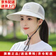 狐貍仙帽子女夏天薄遮陽鴨舌帽戶外騎車帽男休閑透氣防曬釣魚太陽棒球帽 米色 可調(diào)節(jié)