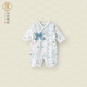 漢宮優(yōu)品女寶寶連衣新生兒和尚服夏季長(zhǎng)袖薄款空調(diào)服甜美爬爬服嬰兒衣服 步步生蓮 66cm