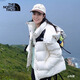 北面（The North Face）羽絨服女700蓬鵝絨Puffy風(fēng)帽可拆卸肩帶系統(tǒng)戶外24秋冬上新|89YN ROU/沙丘白 M