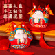 吉兔坊老北京兔兒爺泥彩塑兔爺擺件新婚裝飾娃娃送新娘結(jié)婚禮物訂婚禮品 禧事禮盒